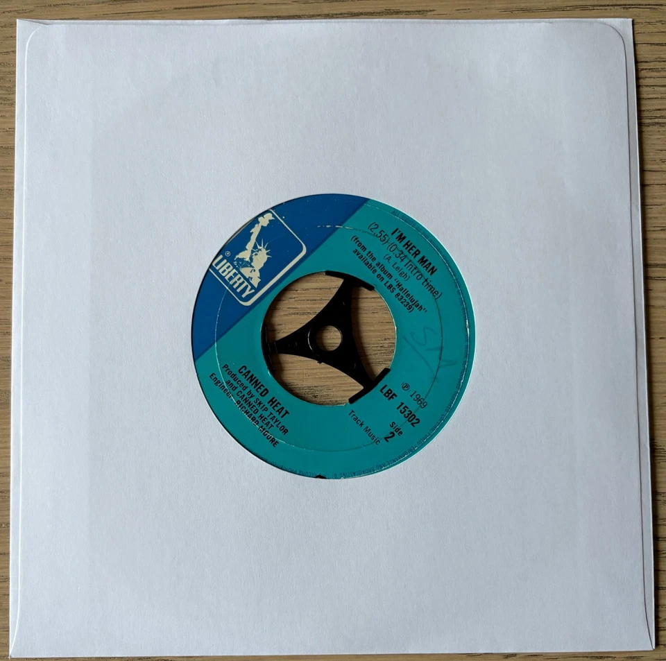 CANNED HEAT LET'S WORK TOGETHER 7" LIBERTY (1969) VG+ ROCK BLUES UK - Image 3 of 3