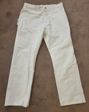 Men's Dickies Relaxed Fit Straight Leg Painters Pants Carpenter 38 x 32 White