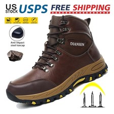 Mens Waterproof Work Boots Steel Toe Safety Shoes Indestructible Non Slip Boots