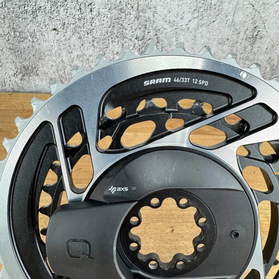 SRAM Red AXS Quarq D1 46/33t 8-Bolt Direct Mount Power Meter Chainring Set 256g - Image 3 of 4