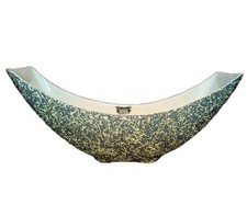 Piatto fioriera vintage MCM Shawnee Kenwood oro splatter e mezzaluna nera 14,25"