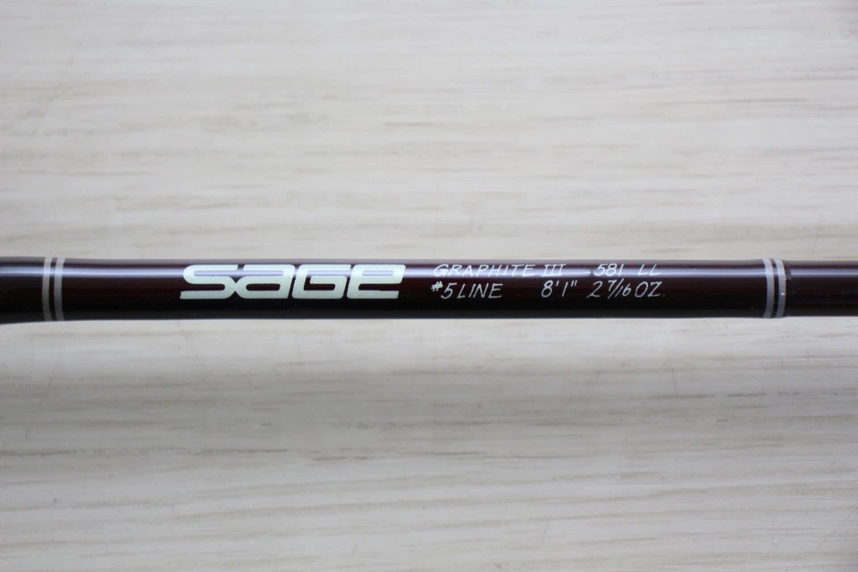 SAGE LL 581 Graphite III 8'1" 5wt 2 piezas caña de mosca Japón importación serie casi como nueva D67 Foto 2 de 4