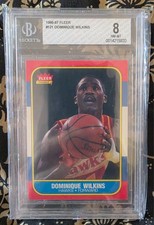 Dominique Wilkins 1986-87 Fleer #121 RC Beckett BGS NM-MT 8! Atlanta Hawks
