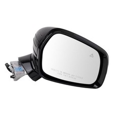 Passenger Side Power Heated Mirror with Blind Spot Indicator Smooth Black