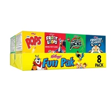 ⭐ Kellogg's Breakfast Cereal Variety Pack 8.56oz Tray (8 Mini Boxes) – Kids & Fa