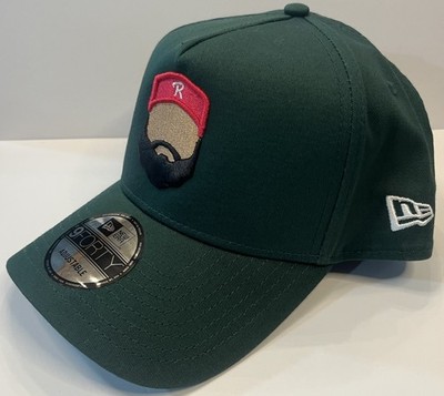 New Era Black Bearded Man Snapabck Hat Cap Adjustable Green
