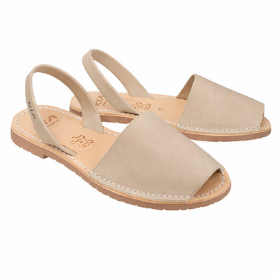RIA  Menorca - Original spanische Avarcas Damen-Sandalen in Beige - NEU OVP