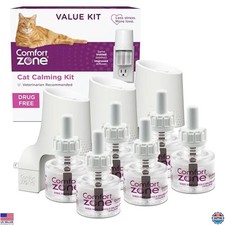 Cat Calming Diffuser Kit - 3 Diffusers  6 Refills, Reduces Stress  Anxiety