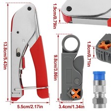 Coaxial Cable Crimper Tool Kit Professional Coaxial Compression Tool Safe xiDRt