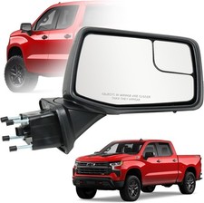 Right Passenger Side Mirror Compatible with 2019-2025 Chevy Silverado 1500 With