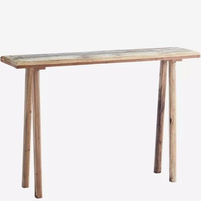 Madam Stoltz Konsole Aus Recyclingholz 105x25x70 cm, Natur