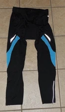 NEW NWT Mens Sz Small Black Bike Cycling Padded Quick Dry Tights Pants ZITY