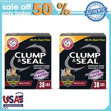 2XArm Hammer Clump Seal Multi-Cat Complete Odor Sealing Clumping Cat Litter,38lb