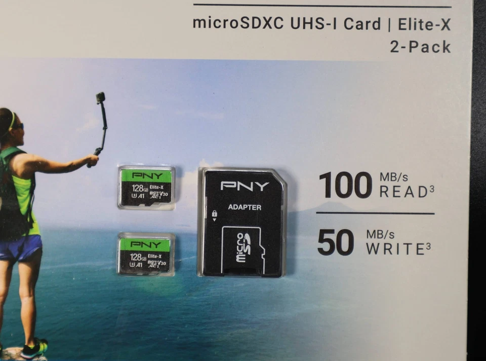 PNY 128GB Elite-X MicroSDXC UHS-I Memory Cards, 2-Pack - Image 2 of 4