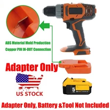 1x Adapter for Dewalt 20V MAX XR Li-Ion Batteries To for Ridgid 18v Series Tools