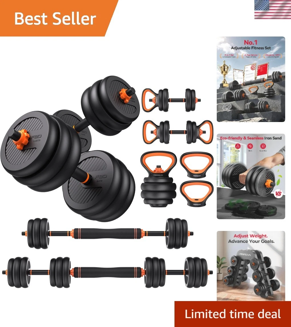 All-in-One Adjustable Dumbbell Set, 20/30/40/45/70/90lbs - Build Your Home Gym