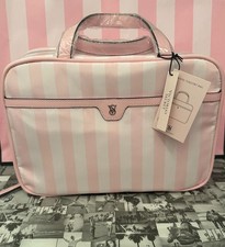    NWT Victoria  s Secret HERITAGE PINK STRIPE HANGING TRAVEL TOILETRY BAG   