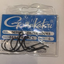 Gamakatsu Octopus Circle Hooks 208415 Size 5/0 Qty 6
