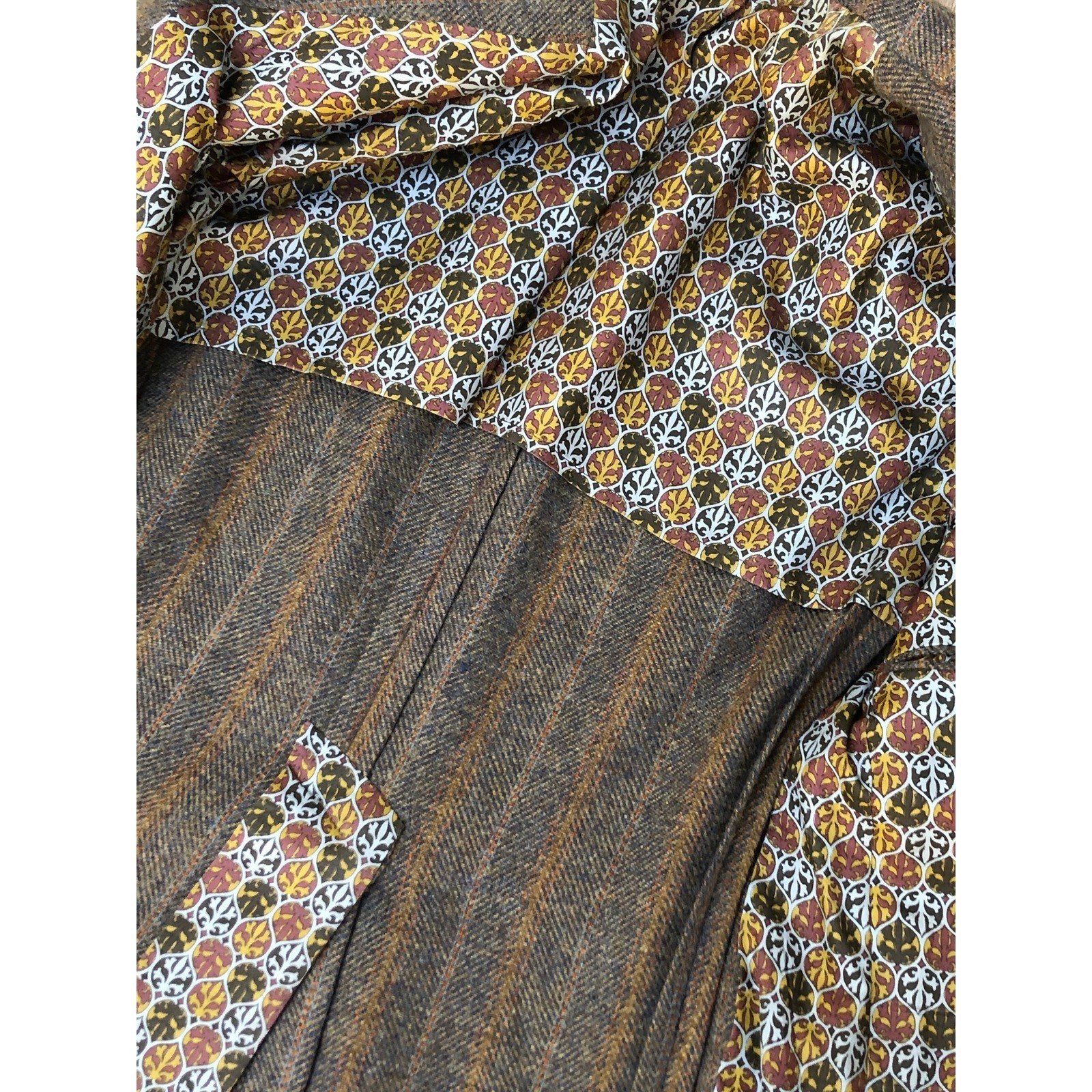 Vintage brown and grey single breasted wool blazer with padded shoulders image 10