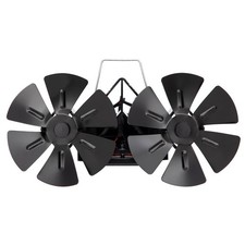 High Airflow Double Head Furnace Fan Wall Mounted 12 Blade Fireplace Fan