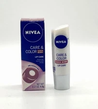 New Nivea A Kiss Care & Color Lip Care Sheer Berry Tinted Moisturizer Balm