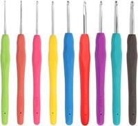 HäKelnadel-Set 9 StüCk Ergonomisch Softgriff Aluminiumoxid Kompakt Reisen