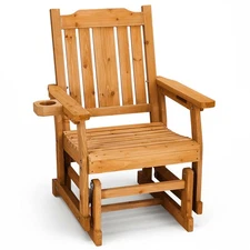 Patio Glider Chair 1Seat w/ Armrest, Backrest Swing Gliding Chair for In/Outdoor