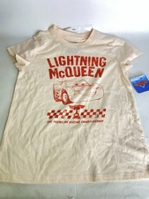 Disney Cars Lightning McQueen Short Sleeve Tee T-Shirt Top Boys Size 14 L