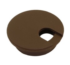 2 3/8inch CUT-HOLE SIZE Brown Round Wire Management Grommet w/ Removable Lid