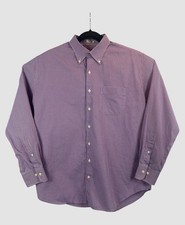 Peter Millar Mens XL Pink Blue Check Cotton Button Down Shirt Long Sleeve