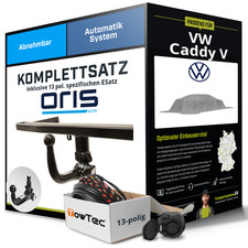 Für VW Caddy V Typ SBB , SBJ Anhängerkupplung abnehmbar +eSatz 13pol 20- Kit NEU