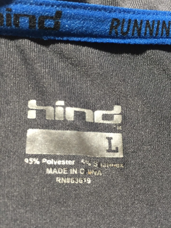 Camiseta trasera para correr para hombre L grande gris manga corta elástica cuello redondo bolsillo con cremallera Foto 3 de 4