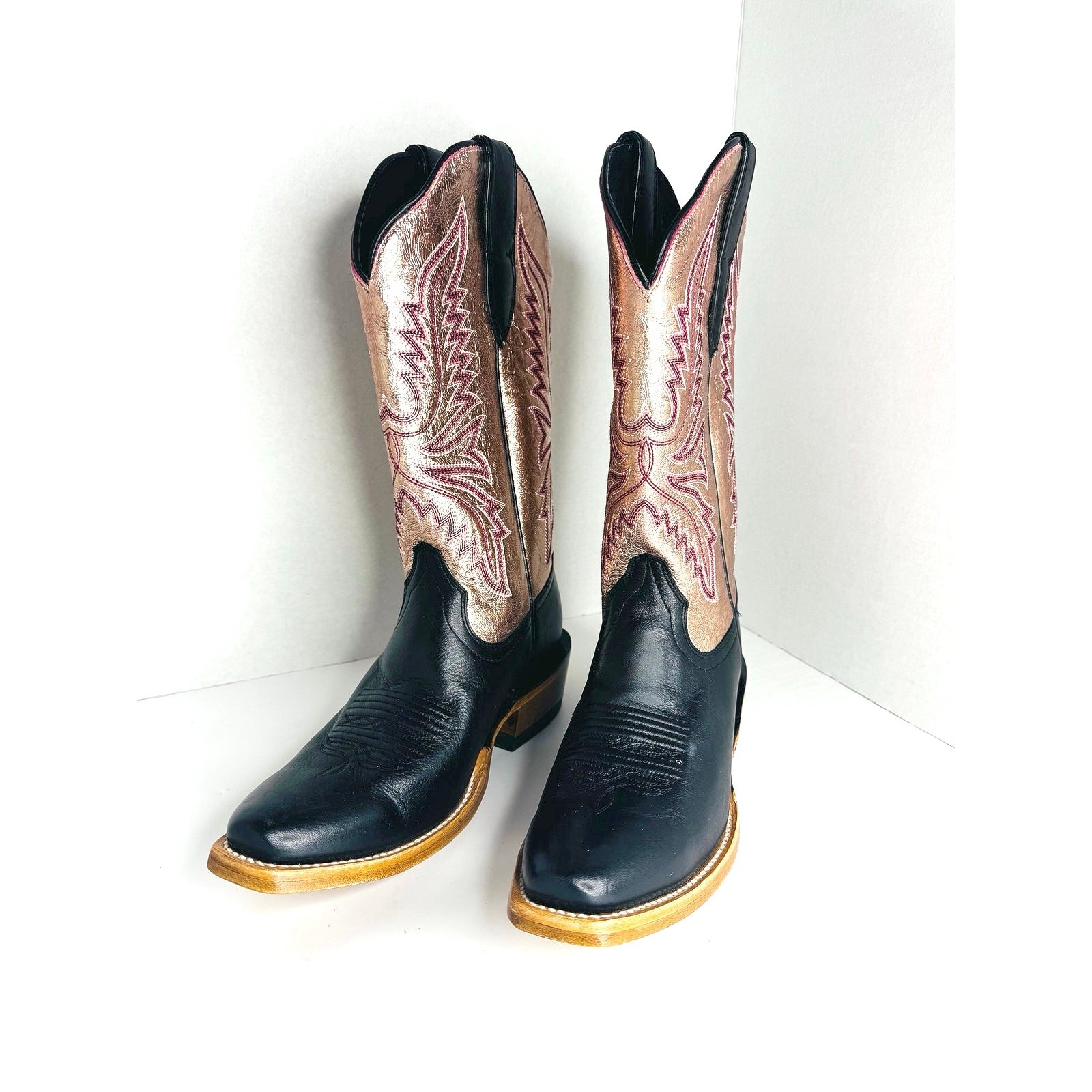 Ariat Futurity Flash Botas Western Medianoche Negro Rosa Dorado Vaquera Rodeo 7.5 B