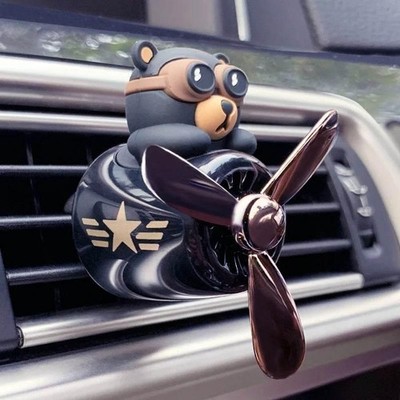 Pilot Bear Car Air Freshener   Rotating Vent Clip Diffuser