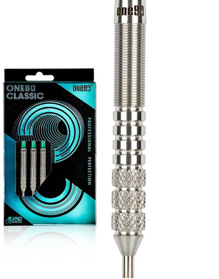 ONE80 Tungsten Dartpfeile 90% Profi Steeldarts Metallspitze 24g Soft Grip