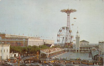 Postkarte Coney Island New York Riesenrad etc Vergnügungspark Int My Ref PL