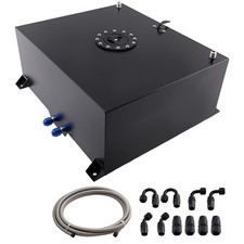 Aluminum Racing Fuel Cell 20 Gallon Tank Black With Cap Sender Fuel Line Kit Aluminum Racing Fuel Cell 20 Gallon Tank Black With Cap Sender Fuel Line Kit