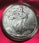 1997 American Silver Eagle 1 Oz Silver Dollar Coin  Uncirculated Rim Toning