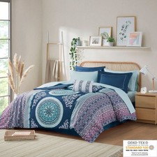 Queen Boho Comforter Set With Bed Sheets
