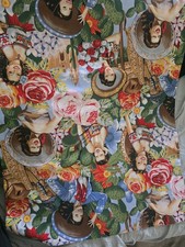 Las Se oritas Bright  Antique Alexander Henry Fabric Spanish Mexican Pinup
