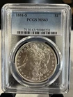 🌟 1881-S San Francisco Morgan Silver Dollar $1 Coin PCGS MS63 UNC