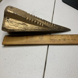 Vintage 7" Wood Grenade Splitter Wedge. Pat No. 4387753 Heavy