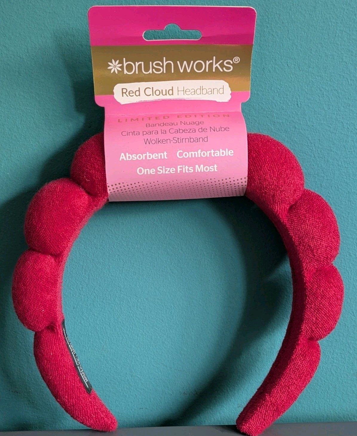 Brushworks Limited Edition Cloud Headband (Red) NEW 💖 FREE TRACKED DELIVERY