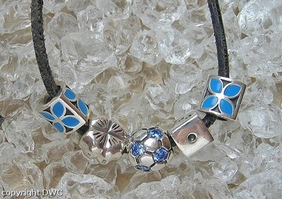 Brand Genuine Pandora Pendant Charms on Leather Strap in 925 Silver Fine!
