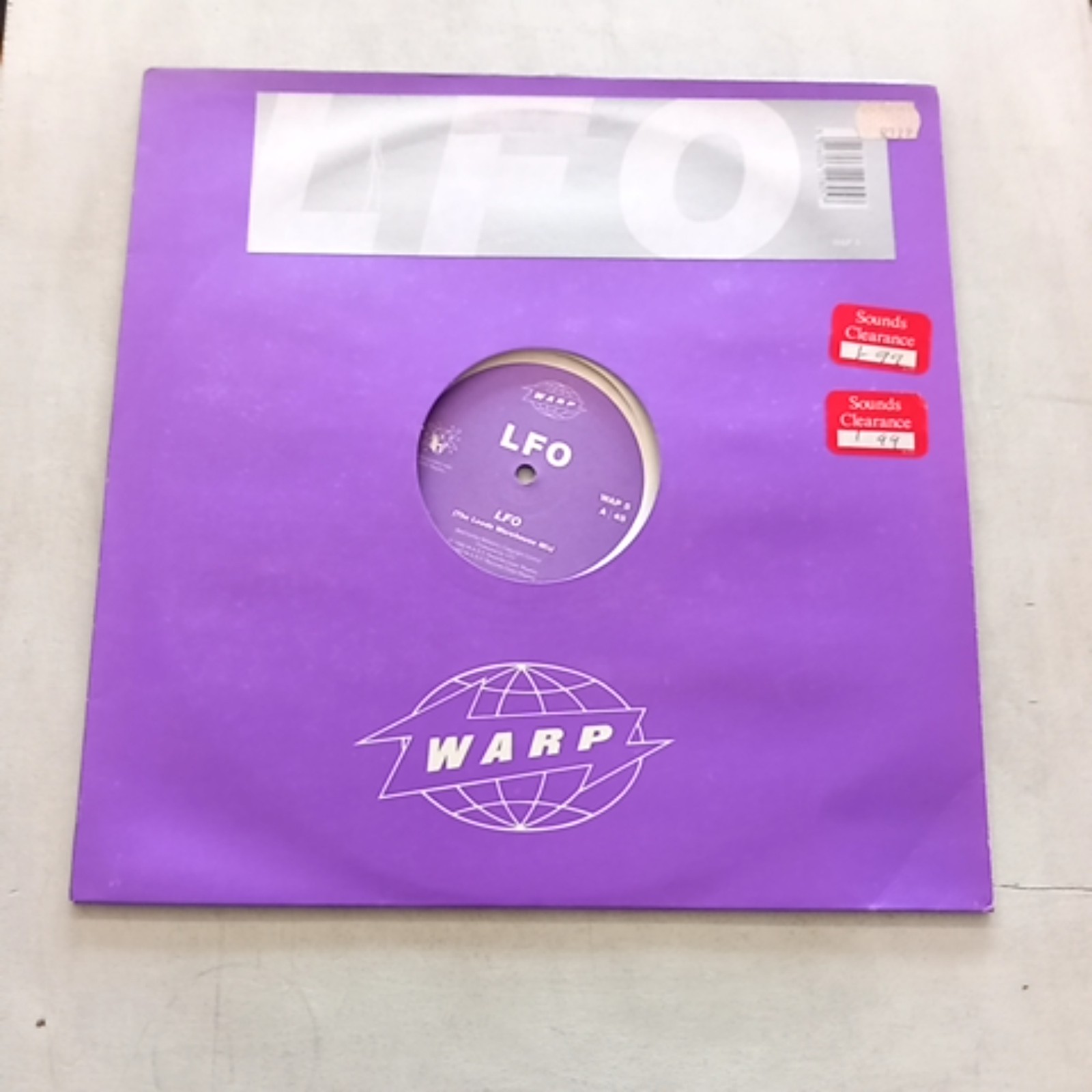 LFO Leeds Warehouse Mix 1990 Vinyl Purple Sleeve Warp Records Dance