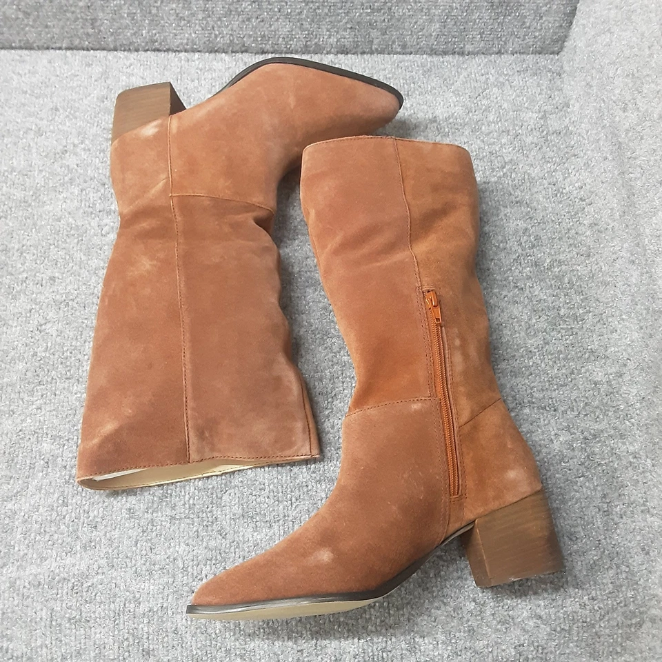 Botas de gamuza para mujer INTENCIONALMENTE EN BLANCO Carlos 8M caoba Foto 4 de 4
