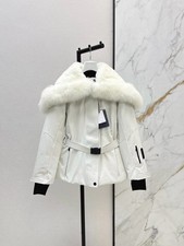 2025 autumn hot sales runway show embroidery fox fur ski suit Down Jackets SML