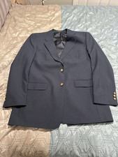 VTG Jack Nicklaus Tournament Series Wool Blend Blazer Blue Gold Buttons 44L