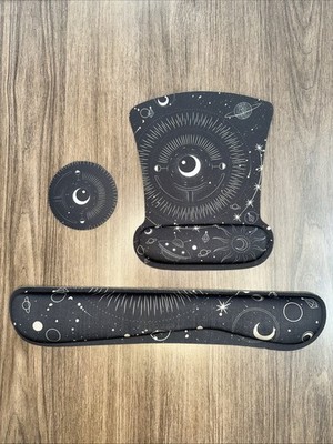 3-Piece Celestial Desk Set, Wrist rest, Mouse Pad & Coaster