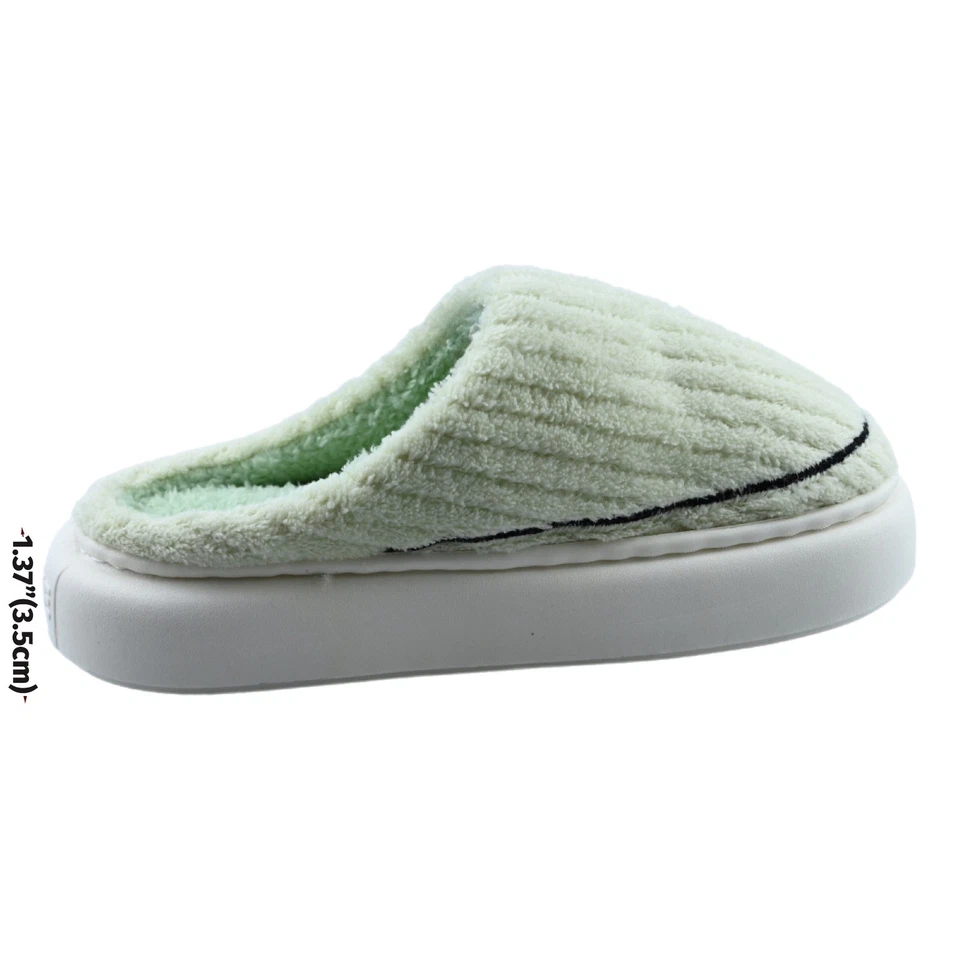 Zapatillas mullidas de felpa para mujeres y hombres suela gruesa de espuma viscoelástica cálidas y difusas Foto 4 de 4